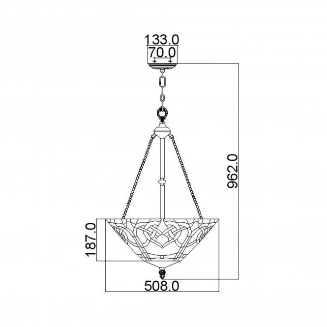 Cambridge 3 Light Pendant Vintage Bronze