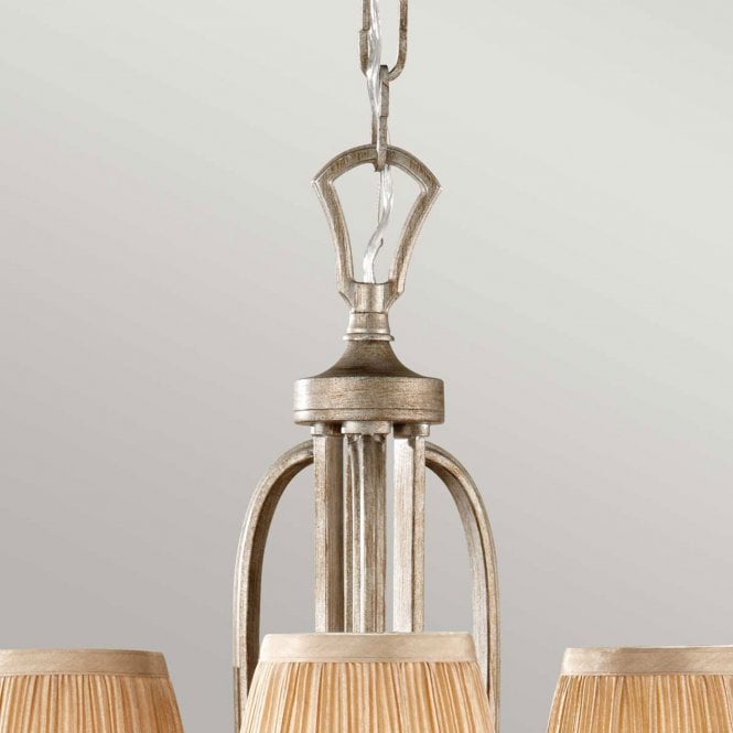 Abbey mini 3 light Chandelier with silver sand finish