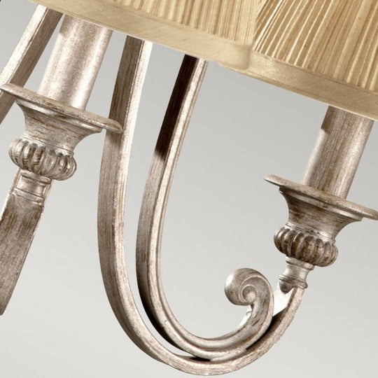 Abbey mini 3 light Chandelier with silver sand finish