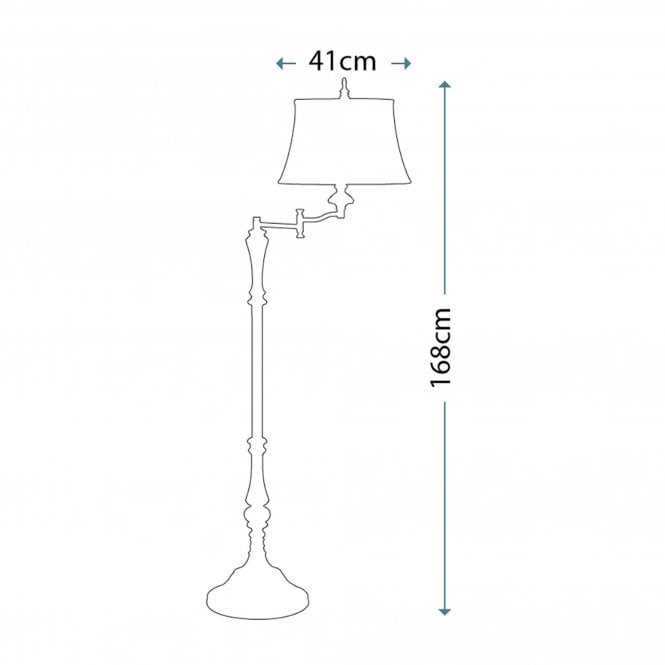Gibson1 light Floor Lamp with Cambridge Crackle finish