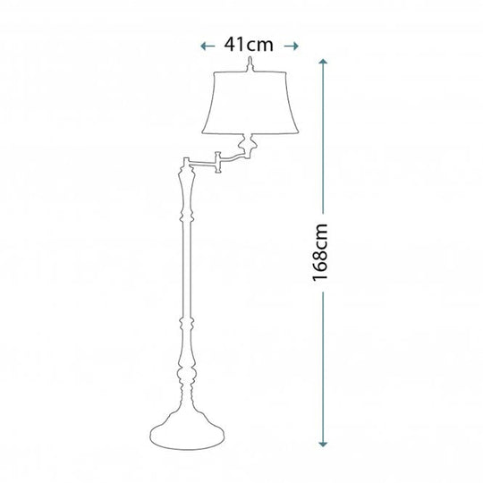 Gibson1 light Floor Lamp with Cambridge Crackle finish
