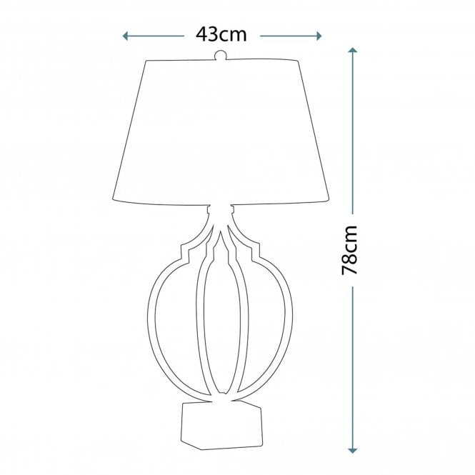 Grandeur Table Lamp with Ebonized Silver Leaf / Black finish