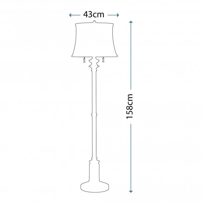 Stateroom 2Lt Floor Lamp Bali Brass Bali Brass