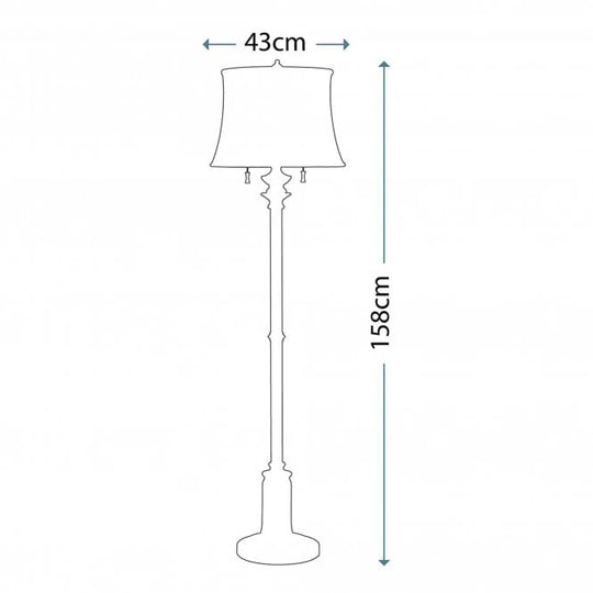 Stateroom 2Lt Floor Lamp Bali Brass Bali Brass