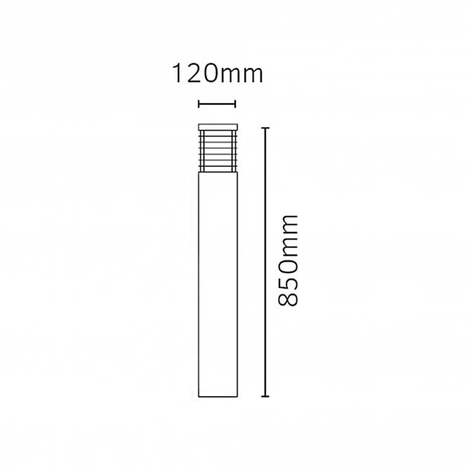Halmstad Large Bollard E27 Black