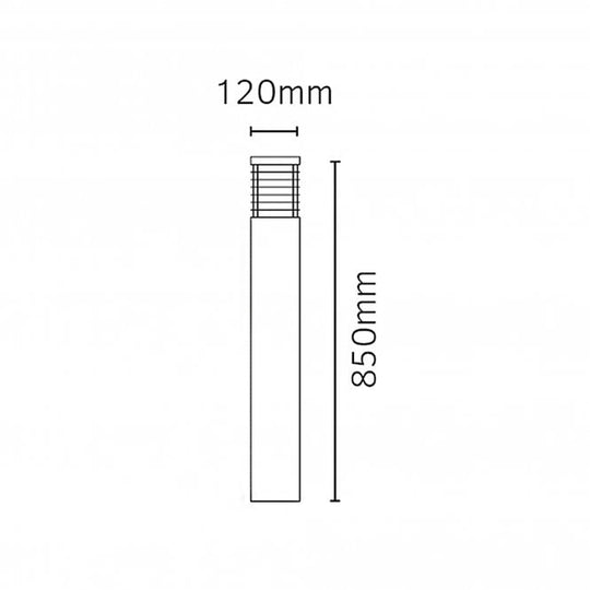 Halmstad Large Bollard E27 Black