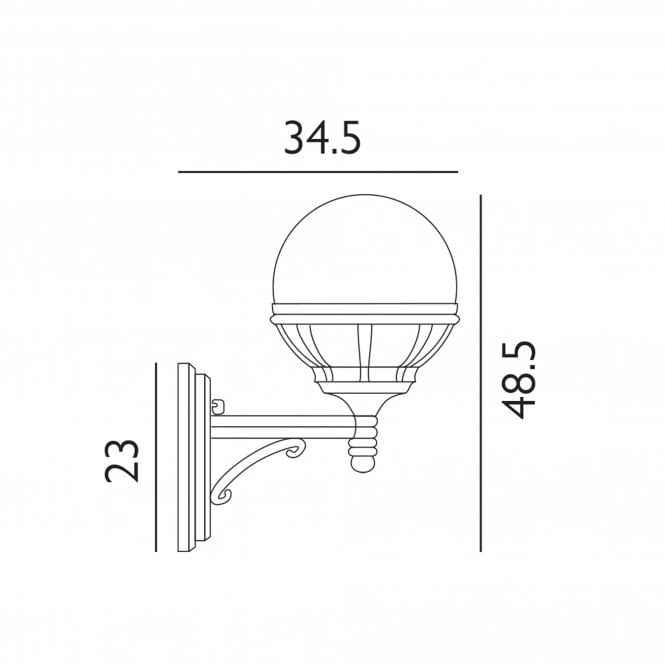 Bologna 1 Light Up Wall Light