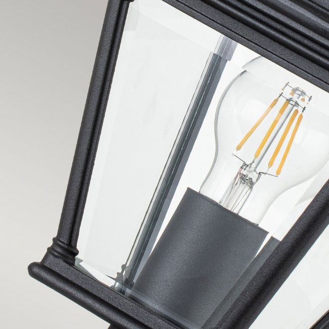Bayview 1 Light Medium Pedestal Lantern Black