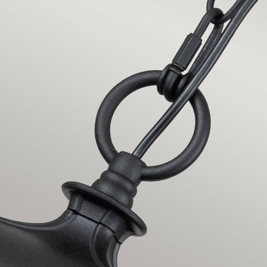 Bayview 1 Light Medium Chain Lantern  Black