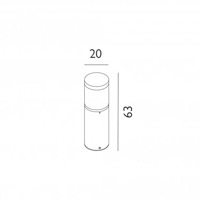 Egersund LED Medium Bollard       Graphite