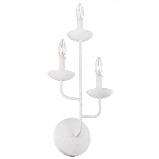 Annie 3 Light Wall Light Plaster White