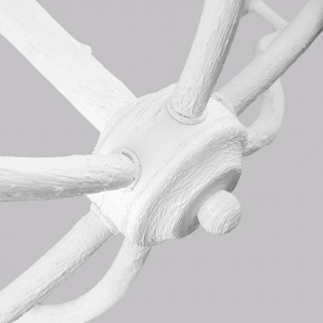 Annie 6 Light Chandelier Plaster White