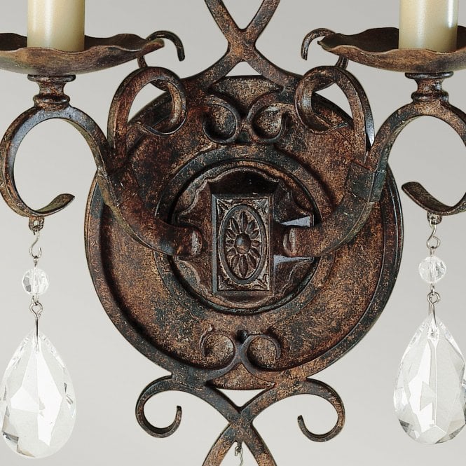 Chateau 2 Light Wall Light Mocha Bronze