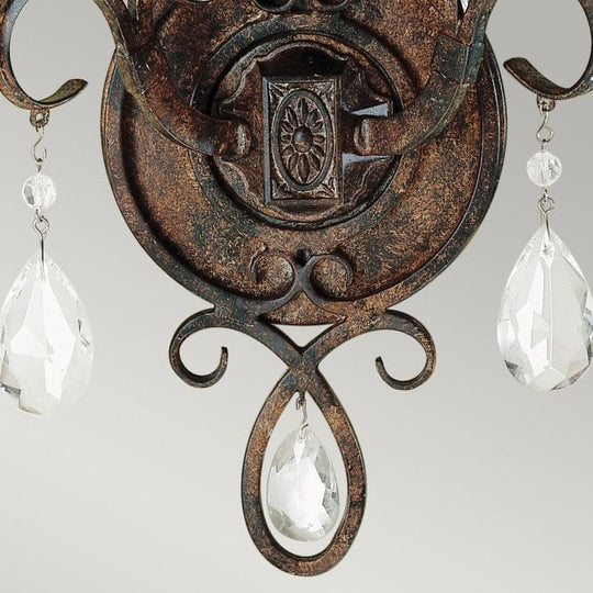 Chateau 2 Light Wall Light Mocha Bronze