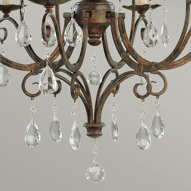 Chateau 6 Light Chandelier Mocha Bronze