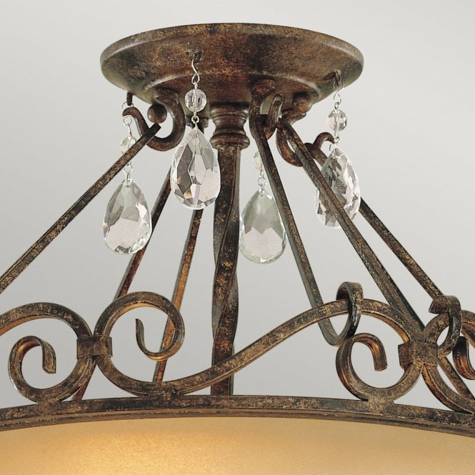 Chateau 2 Light Semi-Flush Light Mocha Bronze