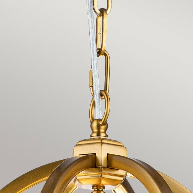 Corinne 3 Light Small Pendant Burnished Brass