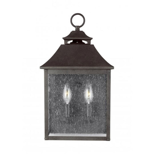 Galena 2 Light Half Lantern Sable