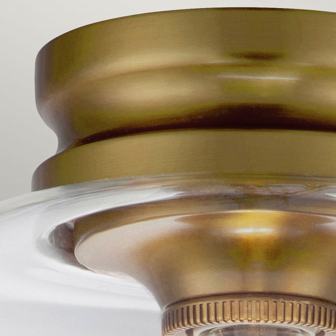 Hounslow 1 Light Flush Light Burnished Brass