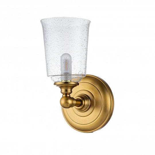 Huguenot Lake 1 Light Wall Light Burnished Brass