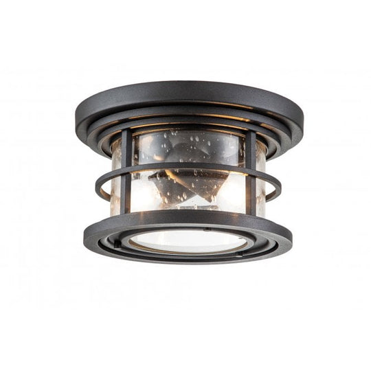Lighthouse 2 Light Flush Mount Textured Black