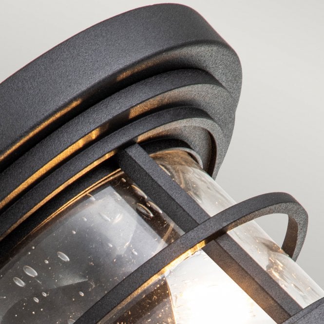 Lighthouse 2 Light Flush Mount Textured Black