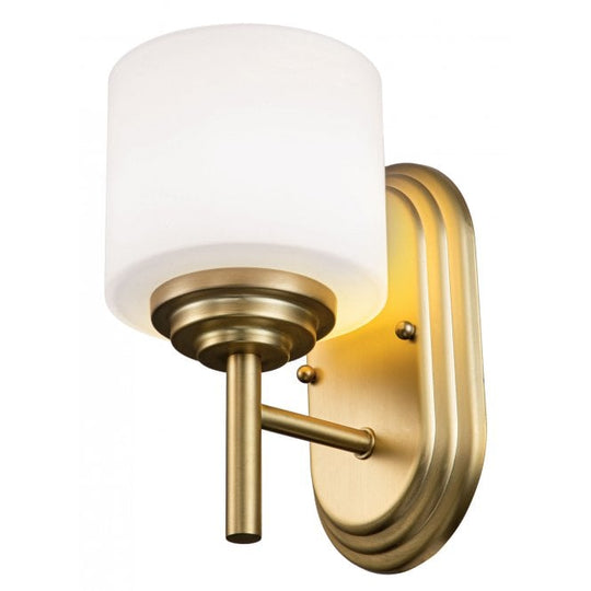Malibu 1 Light Wall Light Brushed Brass