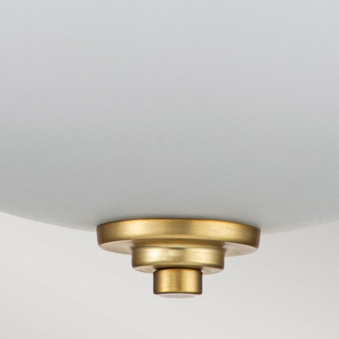 Malibu 2 Light Flush Mount Brushed Brass