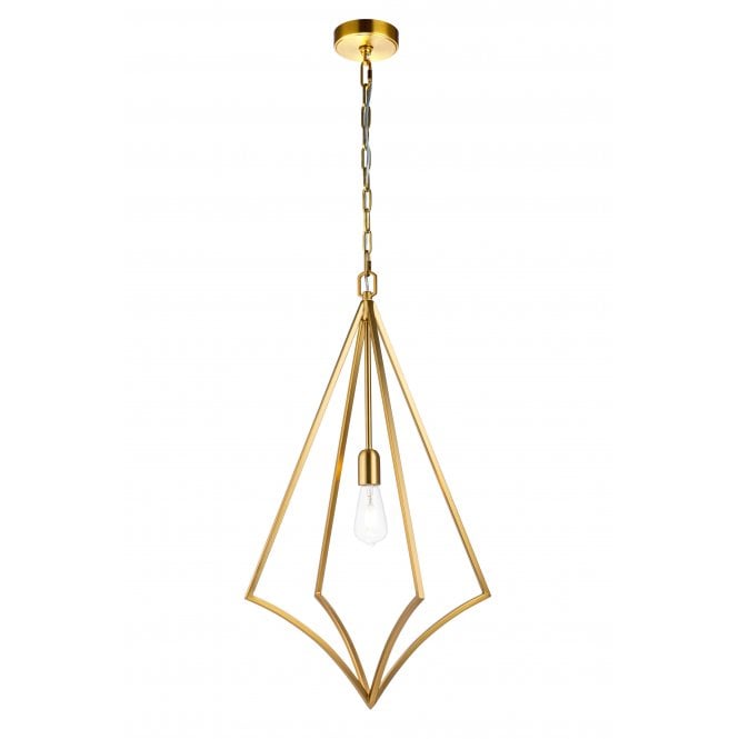 Nico 1 Light Large Pendant Burnished Brass