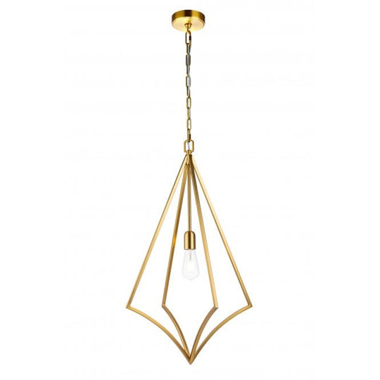 Nico 1 Light Large Pendant Burnished Brass