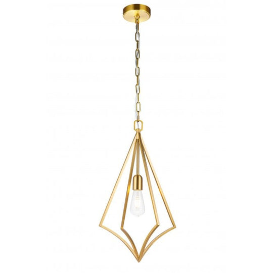 Nico 1 Light Medium Pendant Burnished Brass
