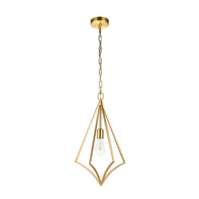 Nico 1 Light Medium Pendant Burnished Brass