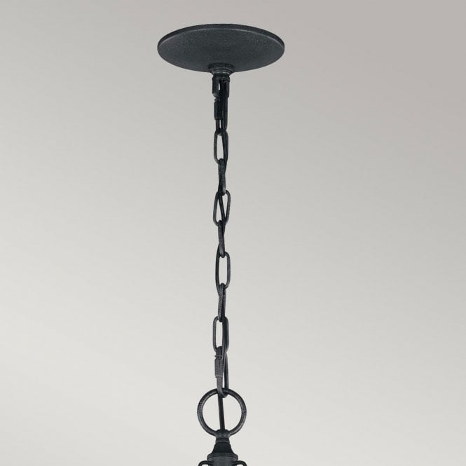 Nori 3 Light Chandelier Dark Weathered Zinc with Driftwood Grey