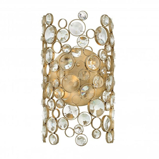 Anya 2 Light Wall Light Silver Leaf