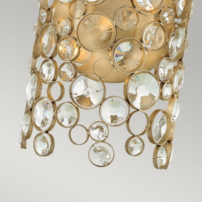 Anya 2 Light Wall Light Silver Leaf