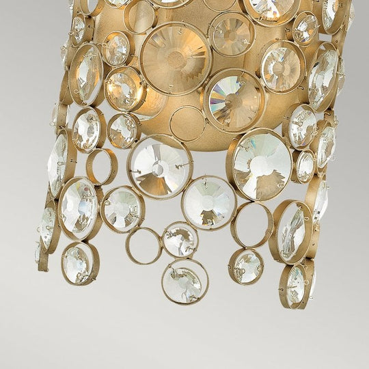 Anya 2 Light Wall Light Silver Leaf