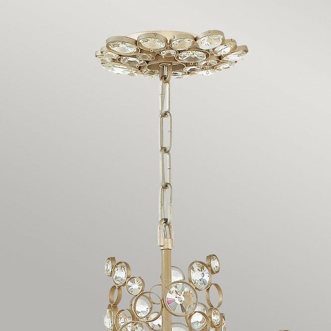 Anya 6 Light Chandelier Silver Leaf