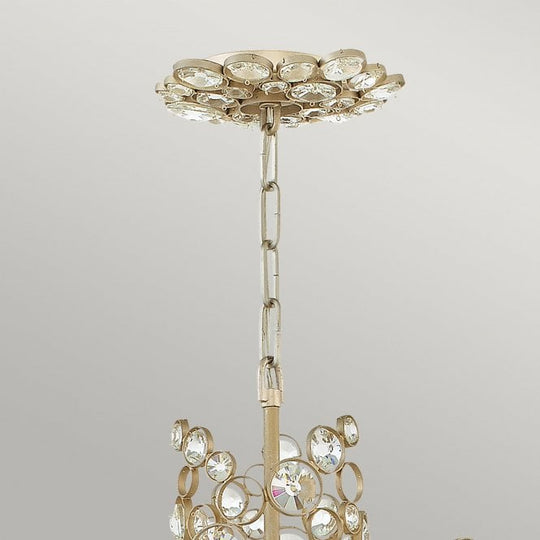 Anya 6 Light Chandelier Silver Leaf