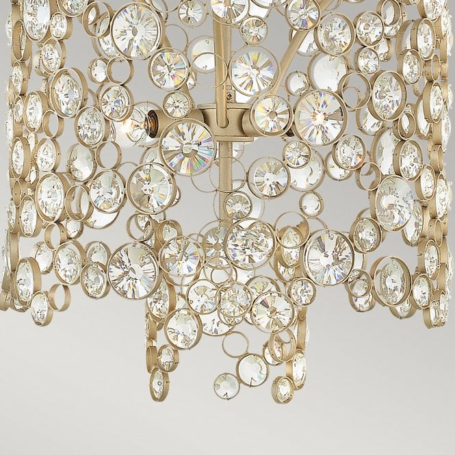 Anya 6 Light Chandelier Silver Leaf