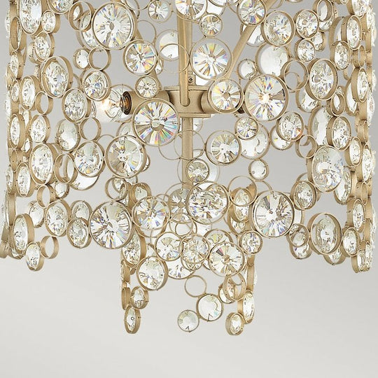 Anya 6 Light Chandelier Silver Leaf