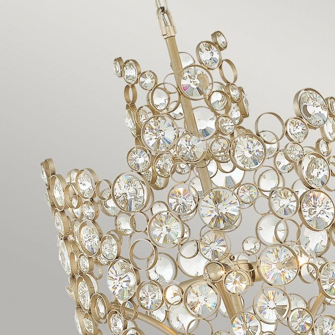Anya 6 Light Chandelier Silver Leaf