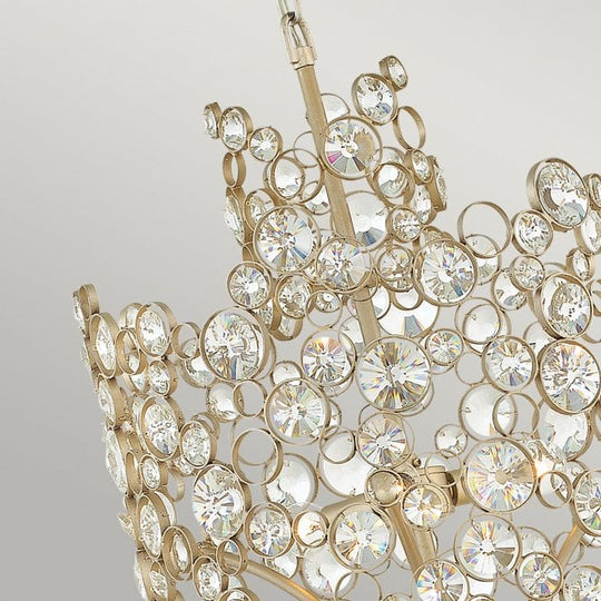 Anya 6 Light Chandelier Silver Leaf