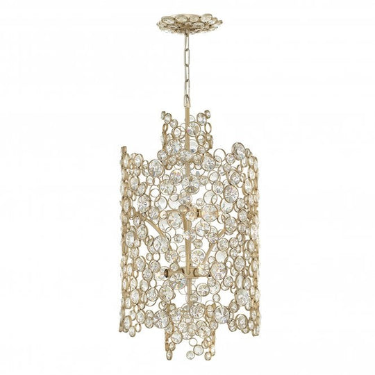 Anya Two Tier Pendant Silver Leaf