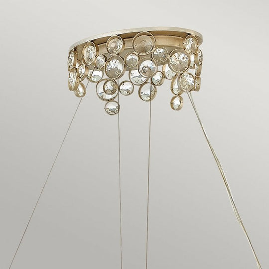 Anya Linear Chandelier Silver Leaf
