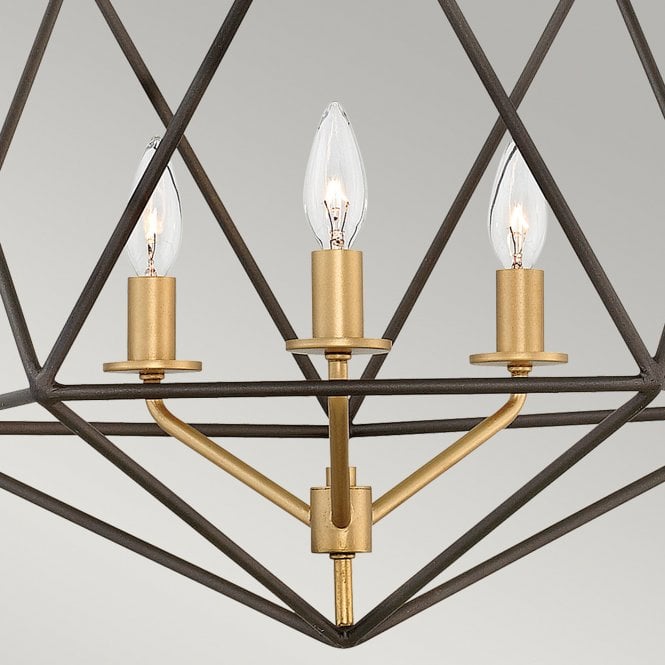 Astrid 3 Light Pendant Chandelier Metallic Matte Bronze