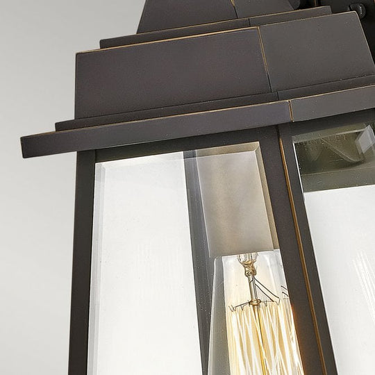 Bainbridge 1 Light Wall Lantern - Medium Oil Rubbed Bronze with Heritage Brass Accents