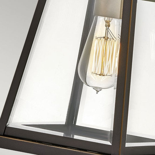 Bainbridge 1 Light Wall Lantern - Medium Oil Rubbed Bronze with Heritage Brass Accents