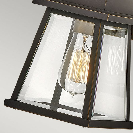 Bainbridge 1 Light Wall Lantern - Small Oil Rubbed Bronze with Heritage Brass Accents