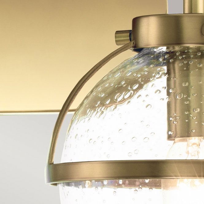 Hollis 2 Light Wall Light Heritage Brass