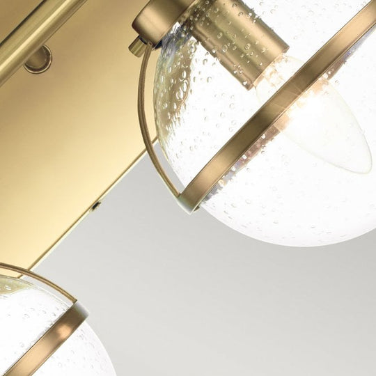 Hollis 2 Light Wall Light Heritage Brass